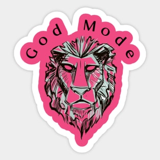 God Mode Leo Sticker